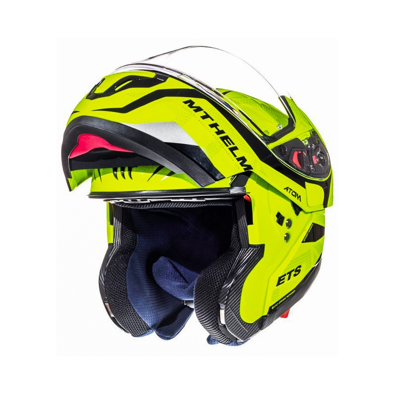 Kaciga na preklop za motocikl MT Atom Divergence fluo žuta sniženje - II. kvaliteta