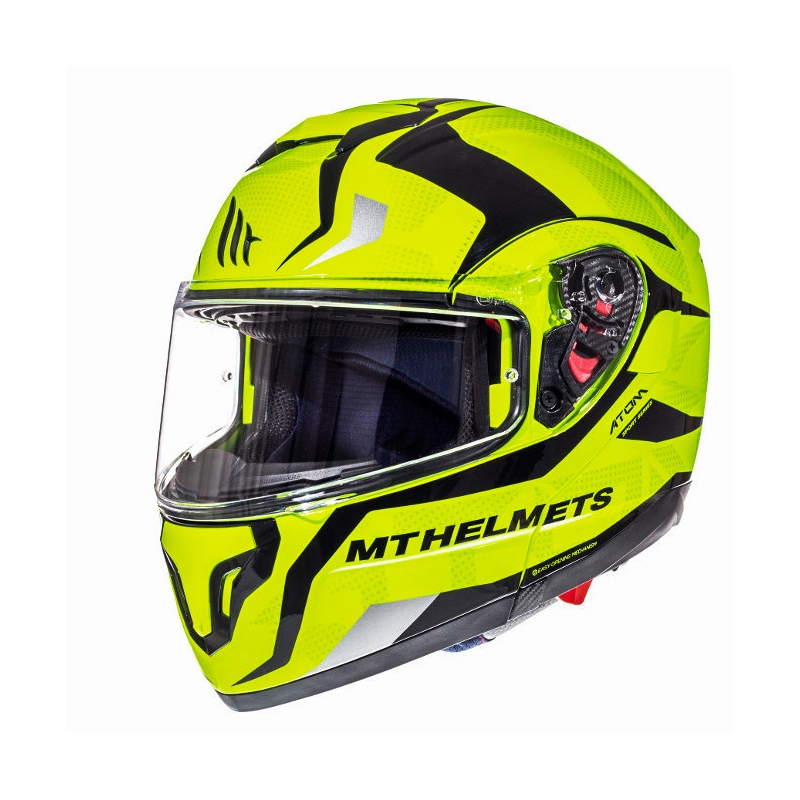 Kaciga na preklop za motocikl MT Atom Divergence fluo žuta sniženje - II. kvaliteta