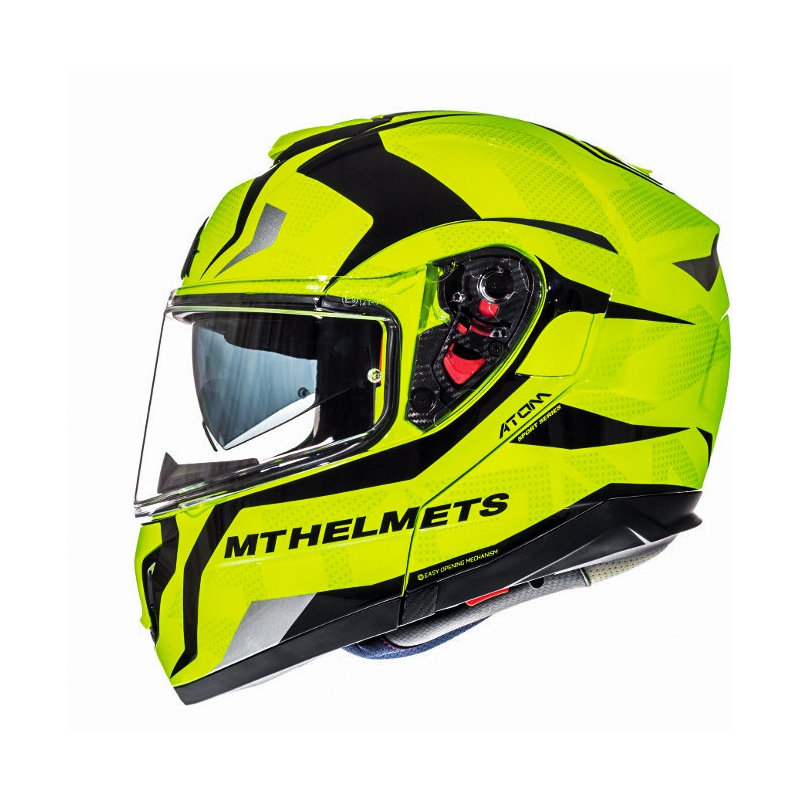 Kaciga na preklop za motocikl MT Atom Divergence fluo žuta sniženje - II. kvaliteta