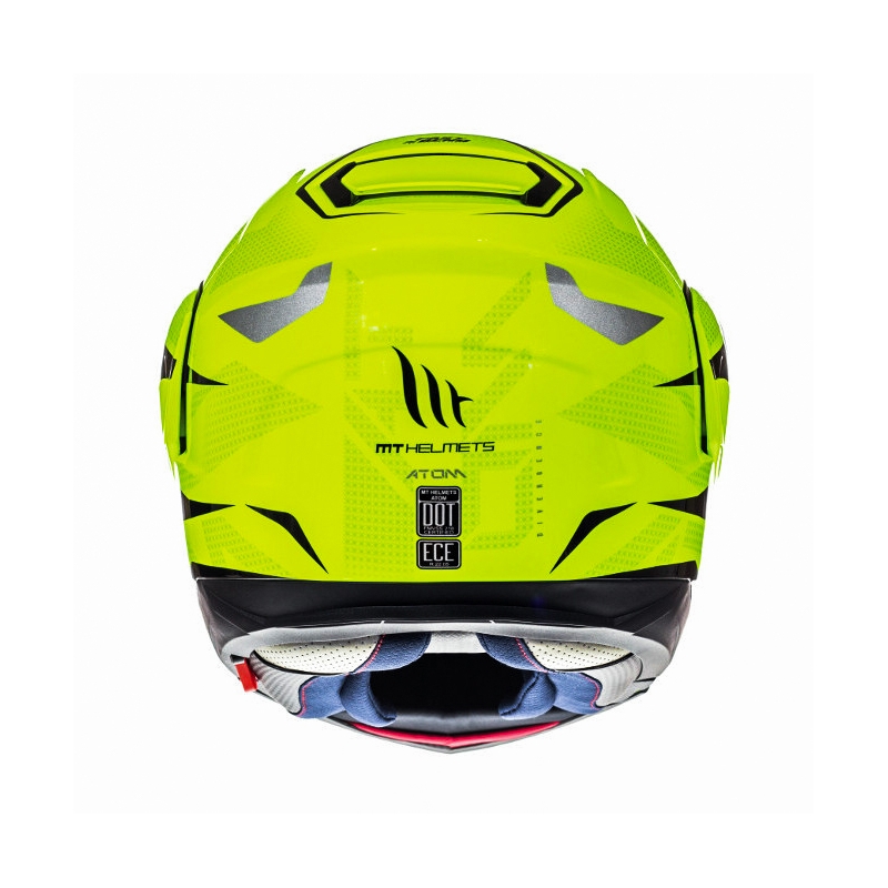 Kaciga na preklop za motocikl MT Atom Divergence fluo žuta sniženje - II. kvaliteta