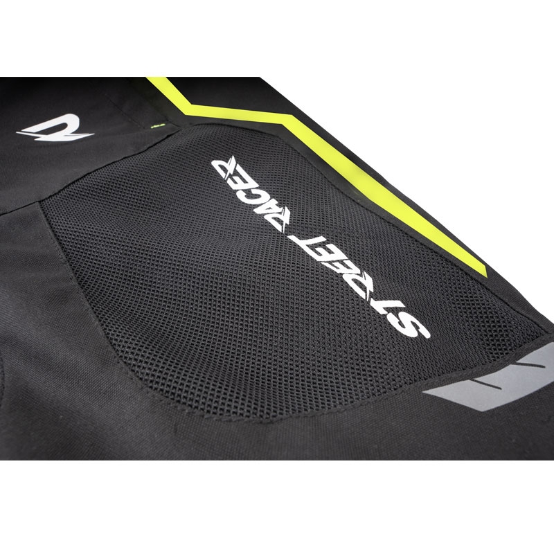 Street Racer Flex Air motociklističke hlače crno-fluo žute - 2. kvaliteta - II. kvaliteta