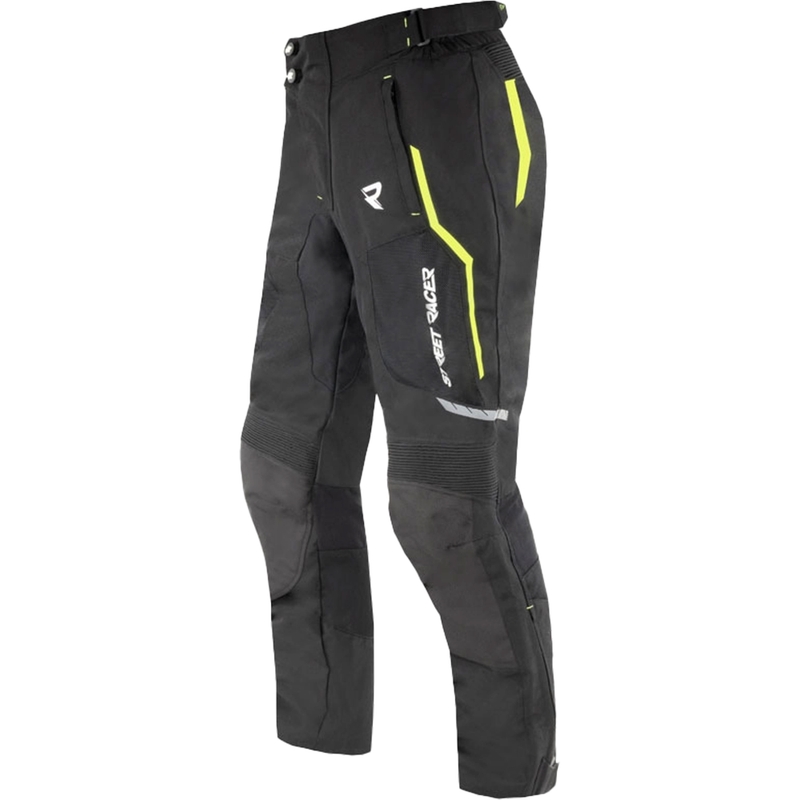 Street Racer Flex Air motociklističke hlače crno-fluo žute - 2. kvaliteta - II. kvaliteta