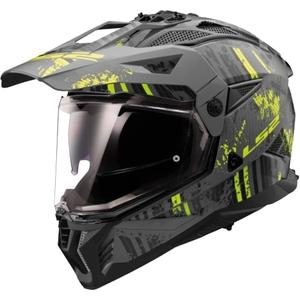 Enduro motociklistička kaciga LS2 MX702 PIONEER II CRAZY crno-fluo žuta