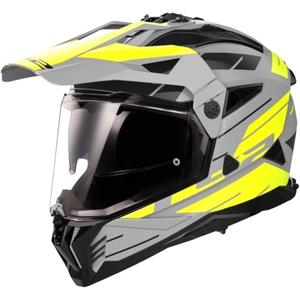 Enduro motociklistička kaciga LS2 MX702 PIONEER II NAMIB sivo-fluo žuta