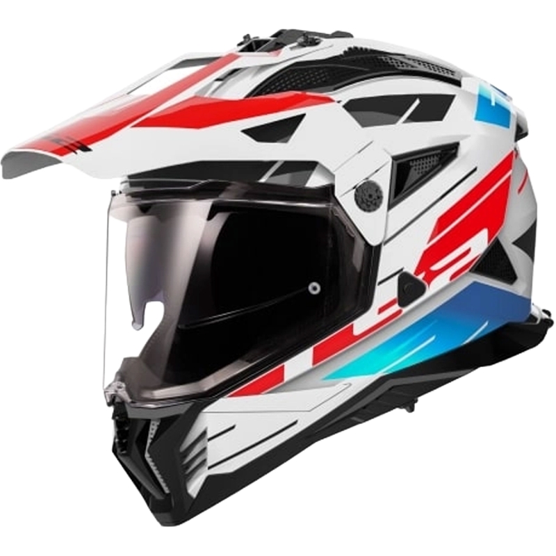 Enduro motociklistička kaciga LS2 MX702 PIONEER II NAMIB bijelo-plavo-crvena