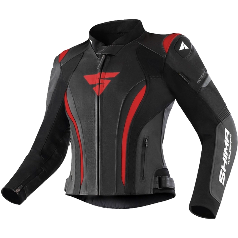 Ženska motociklistička jakna Shima Miura 2.0 crno-crvena