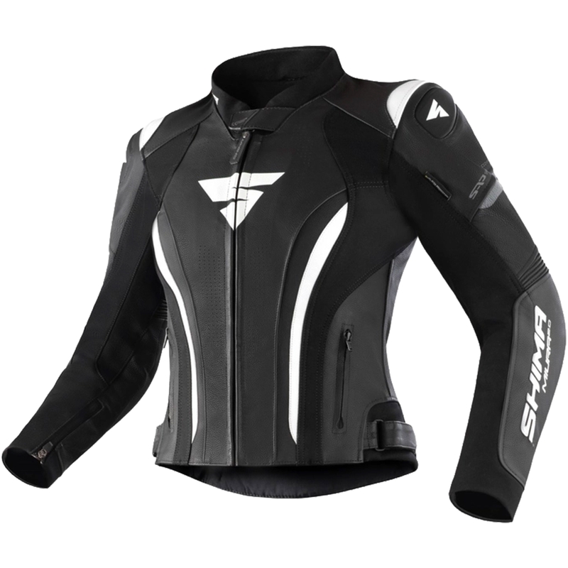 Ženska motoristička jakna Shima Miura 2.0 crno-bijela