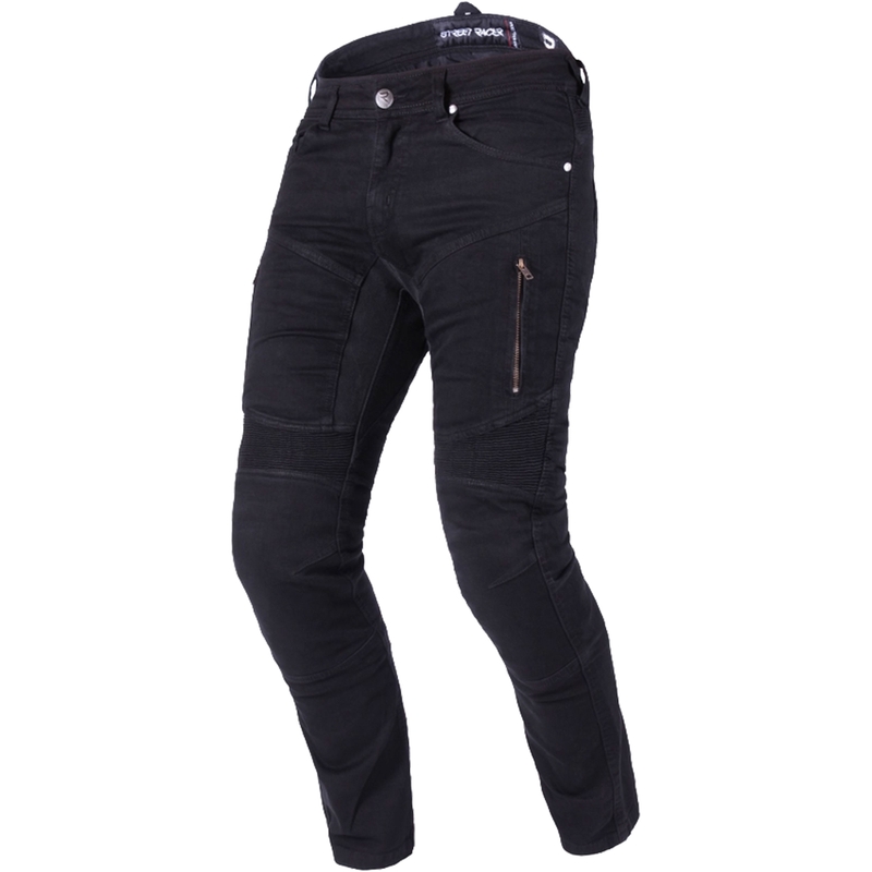 Street Racer Stretch II CE Cropped motociklističke traperice crne boje