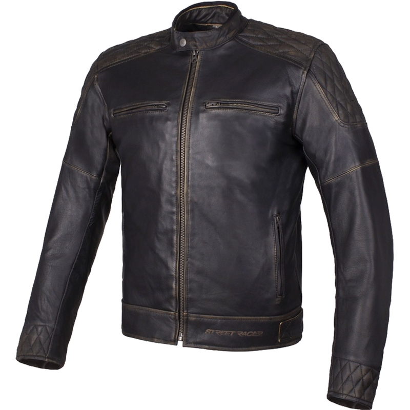 Motociklistička jakna Street Racer Tribe Retro smeđa
