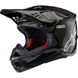 Motocross kaciga Alpinestars Supertech S-M10 Solid glossy carbon