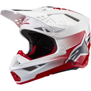 Alpinestars Supertech S-M10 Unite motokros kaciga crveno-bijela