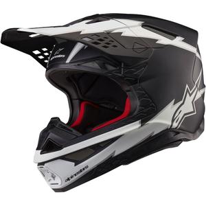 Motocross kaciga Alpinestars Supertech S-M10 Ampress mat crno-bijela