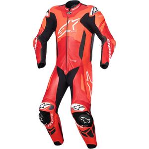 Jednodijelno kožno motociklističko odijelo Alpinestars GP Plus V4 Sprint, Tech-air kompatibilno, Fluo crveno-crveno-bijelo-crno