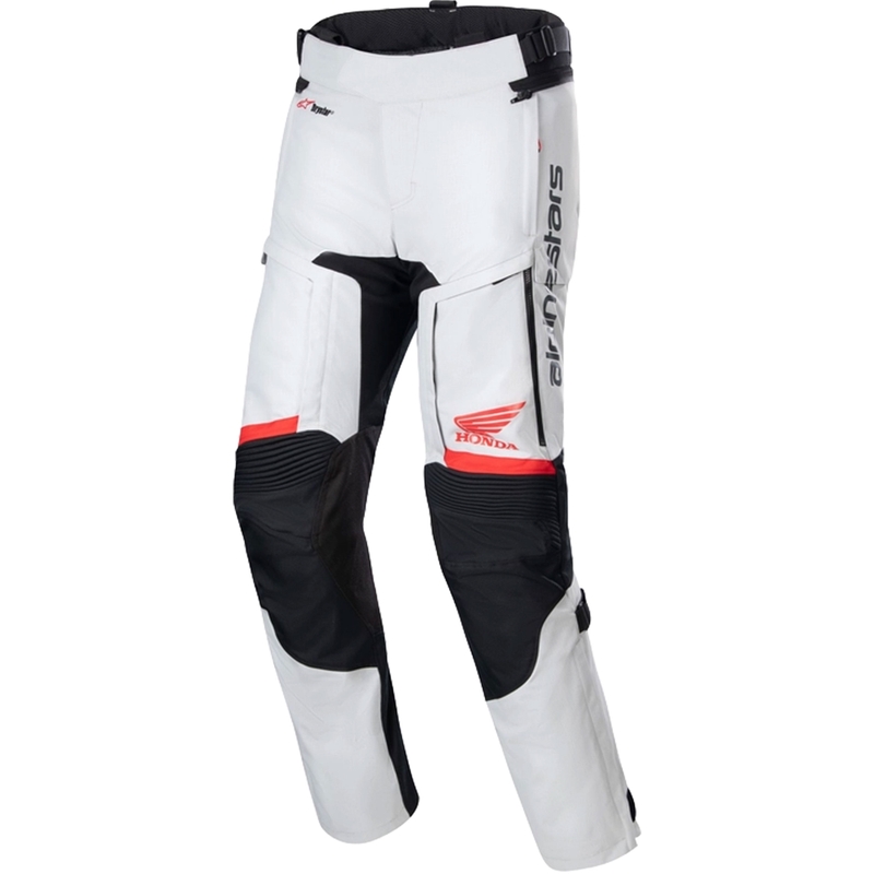 Alpinestars Bogota PRO Drystar Honda motociklističke hlače svijetlo sive-crvene fluo-crne