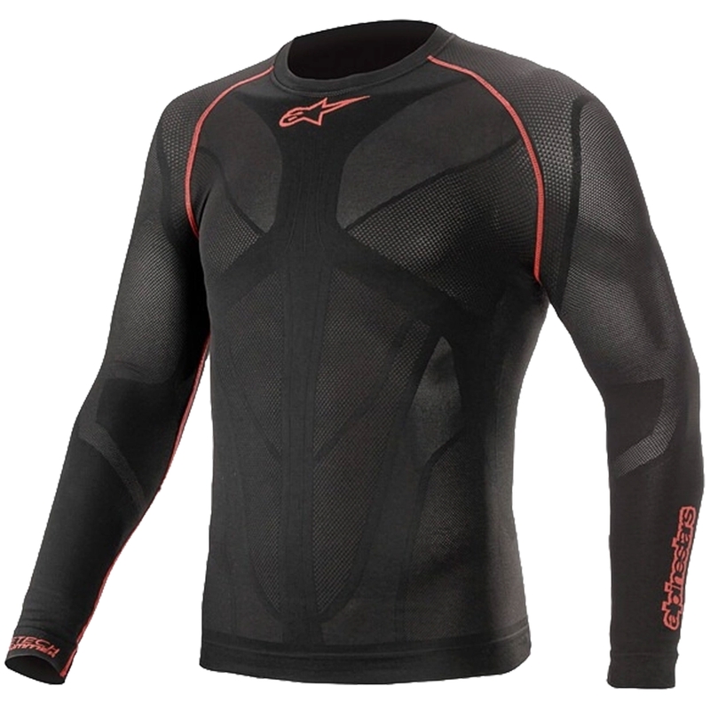 Termo majica s dugim rukavima Alpinestars Ride Tech Summer crno-crvena