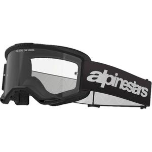 Alpinestars Vision 3 Wordmark motocross naočale crne s prozirnim pleksiglasom