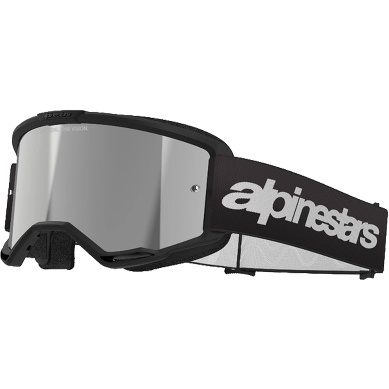 Alpinestars Vision 3 Wordmark motocross naočale crne sa zrcalnim srebrnim pleksiglasom