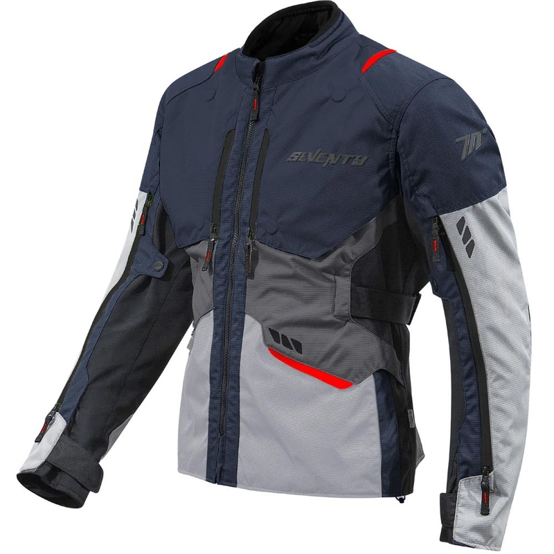 Seventy Degrees SD-JT67 Tanami motociklistička jakna plavo-sivo-crvena