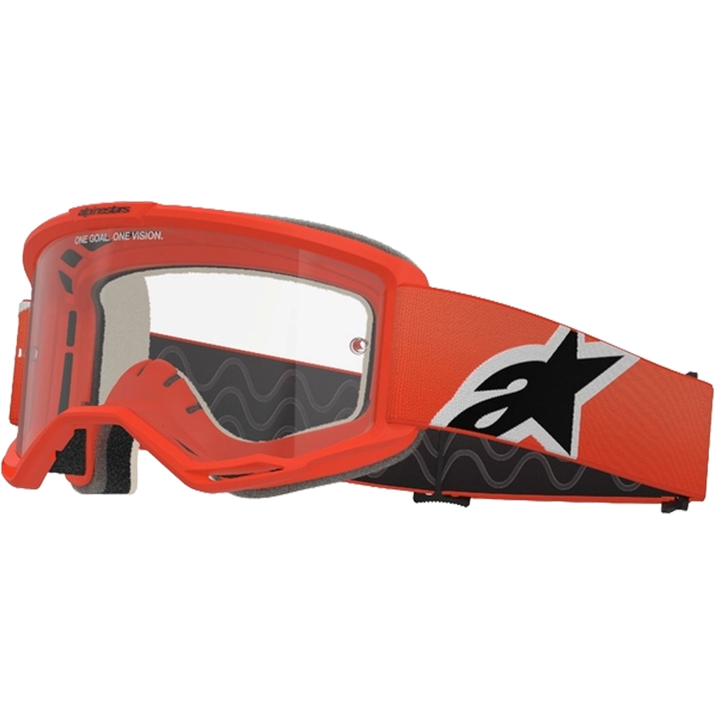 Motocross naočale Alpinestars Vision 5 Corp narančaste s prozirnim staklima