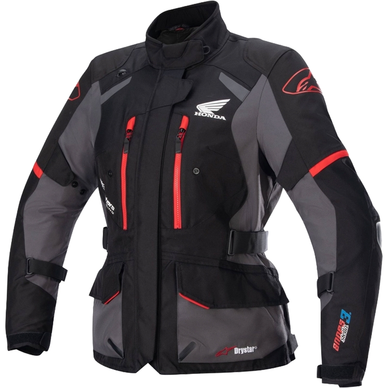 Ženska motociklistička jakna Alpinestars Stella Andes Drystar Honda, crno-siva