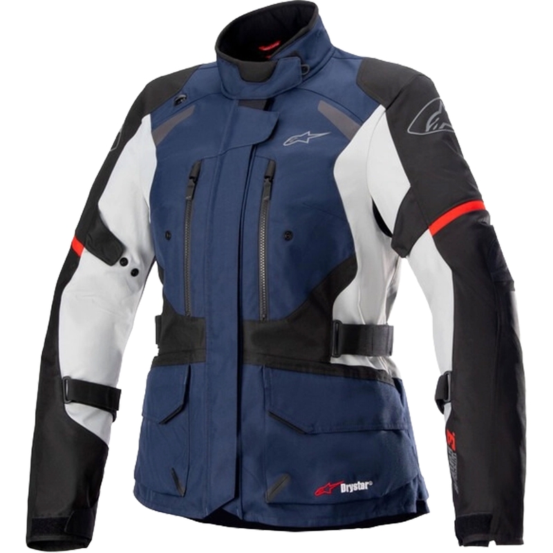 Alpinestars Stella Andes Drystar ženska motociklistička jakna tamnoplava-crna-svijetlo siva-crvena