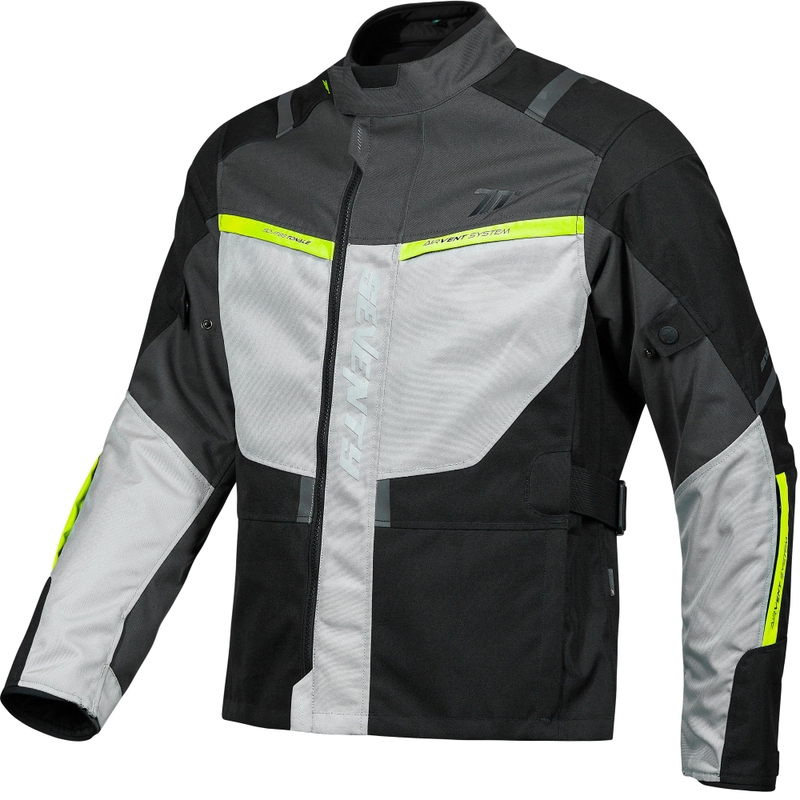 Ženska motociklistička jakna Seventy Degrees SD-JT85 Tonale crno-sivo-fluo žuta