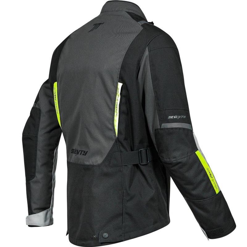 Ženska motociklistička jakna Seventy Degrees SD-JT85 Tonale crno-sivo-fluo žuta