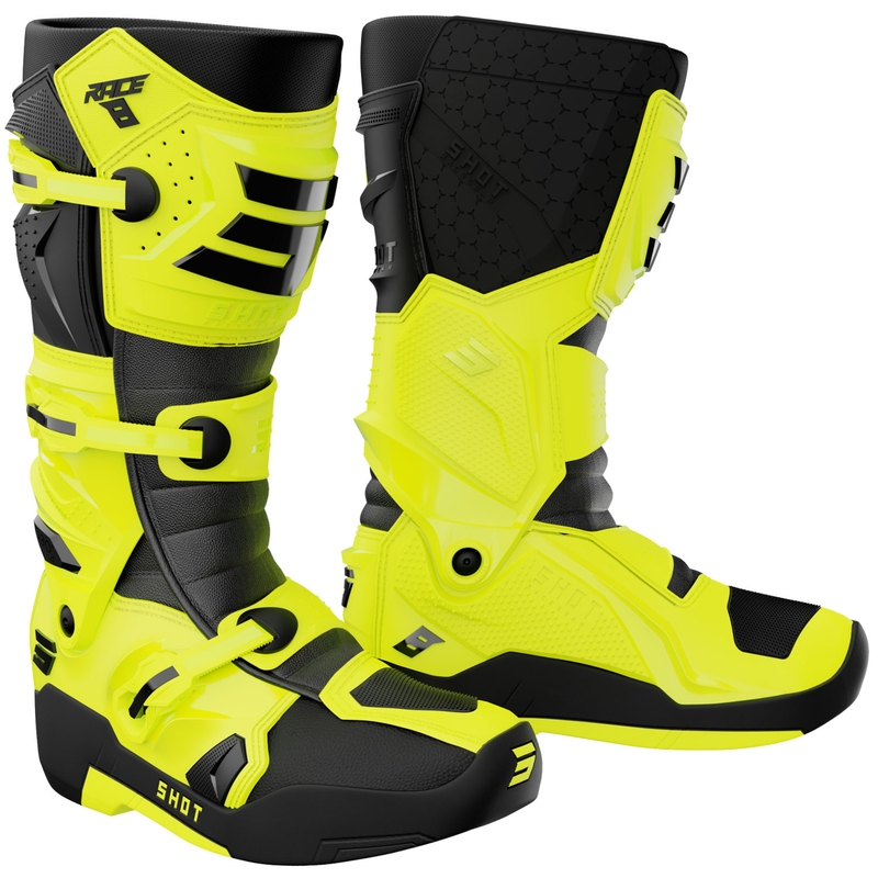 Motokros čizme Shot Race 8 fluo žute