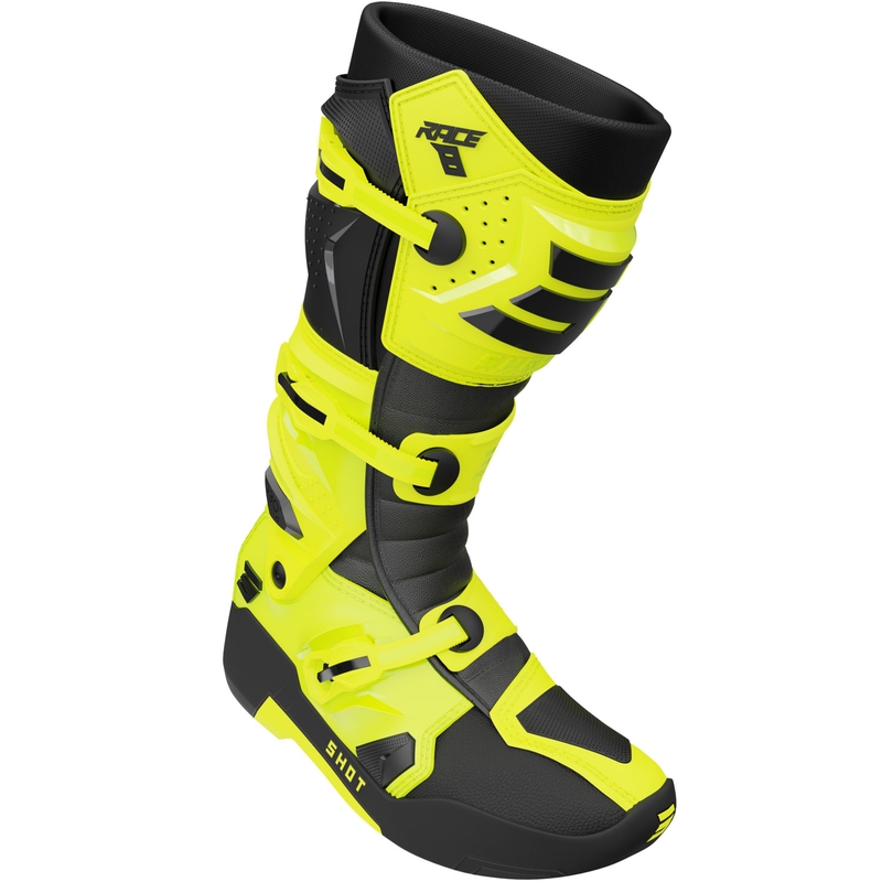 Motokros čizme Shot Race 8 fluo žute