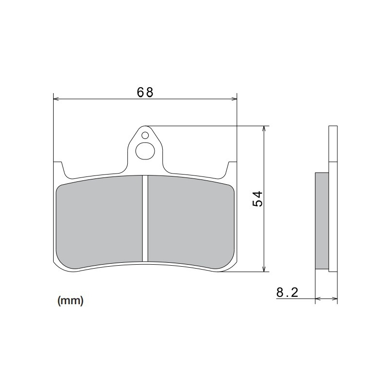 Kočione pločice NISSIN polumetalne 68x54x8,2 mm 2 kom