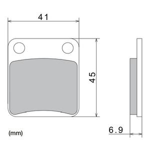 Kočione pločice NISSIN polumetalne 41x45x6,9 mm 2 kom