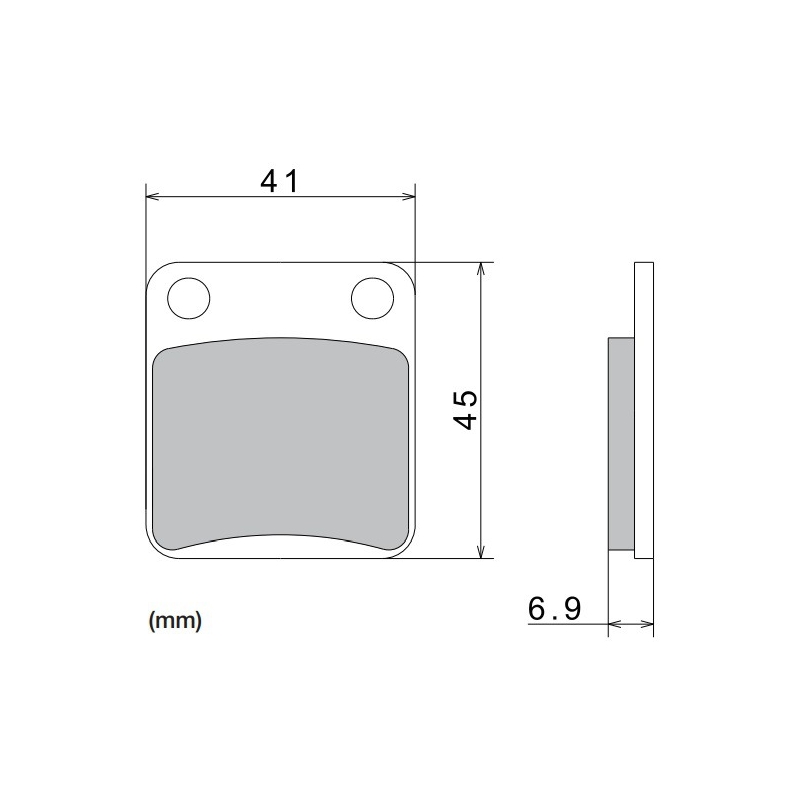 Kočione pločice NISSIN polumetalne 41x45x6,9 mm 2 kom