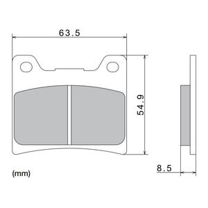 Kočione pločice NISSIN polumetalne 63,5x54,9x8,5 mm 2 kom