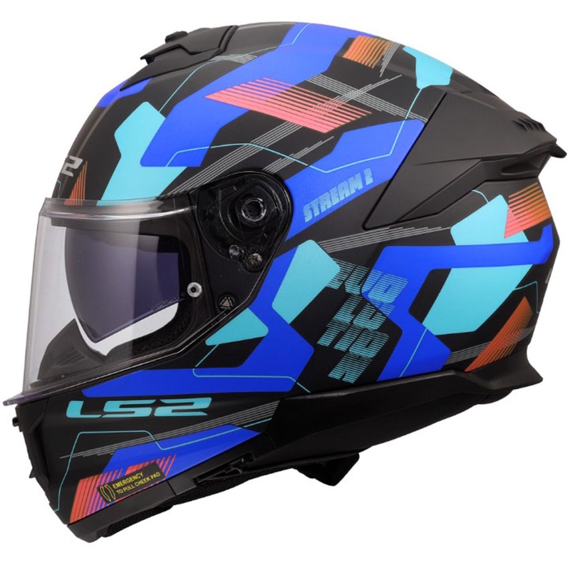 Integralna motociklistička kaciga LS2 FF808 Stream II Mika mat crno-plava