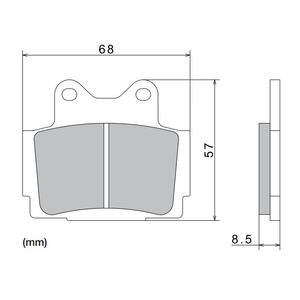 Kočione pločice NISSIN polumetalne 68x57x8,5 mm 2 kom