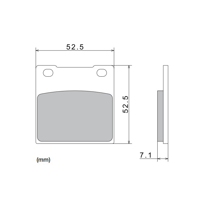 Kočione pločice NISSIN polumetalne 52,5x52x7,1 mm 2 kom