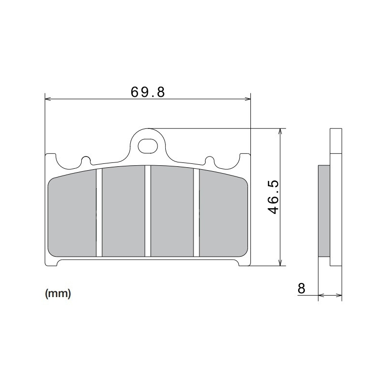 Kočione pločice NISSIN polumetalne 69,8x46,5x8 mm 2 kom