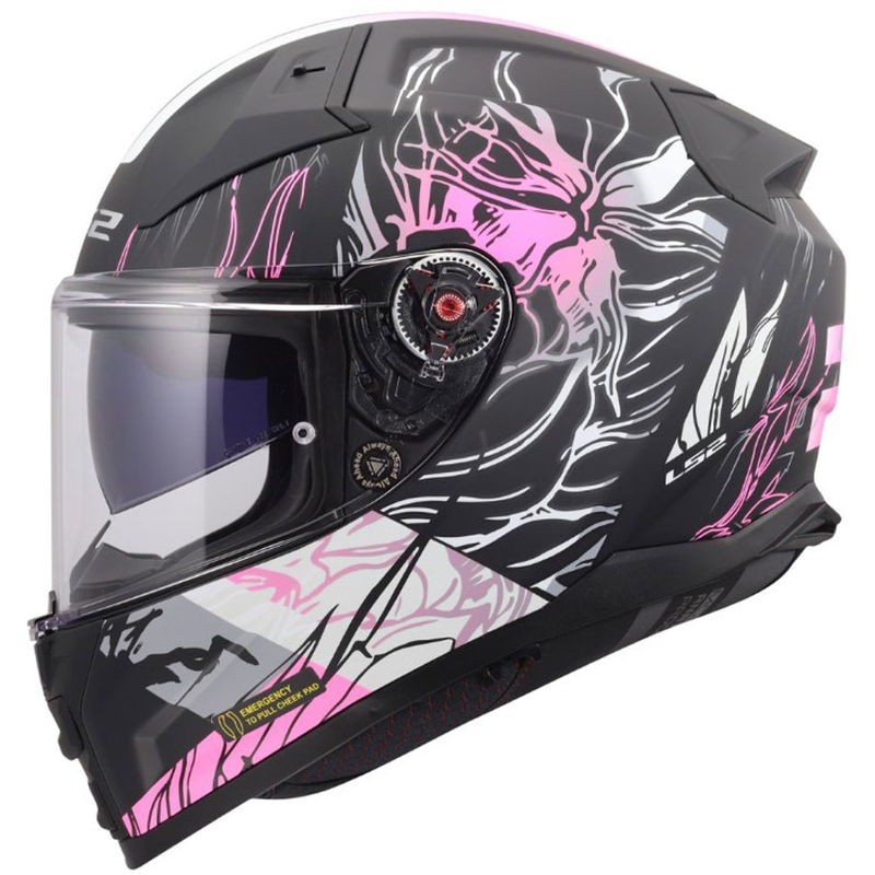 Integralna motociklistička kaciga LS2 FF811 Vector II Darflo mat crno-roza