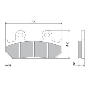 Kočione pločice NISSIN polumetalne 81x42x9 mm 2 kom
