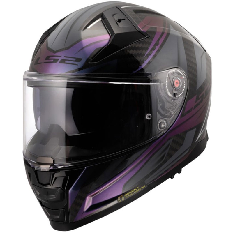 Integralna motociklistička kaciga LS2 FF811 Vector II C Savage Chameleon crno-ljubičasta