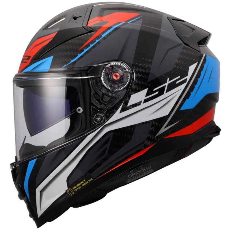 Integralna motociklistička kaciga LS2 FF811 Vector II C Savage bijelo-plavo-crvena