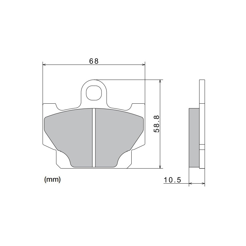 Kočione pločice NISSIN polumetalne 68x58,8x10,5 mm 2 kom