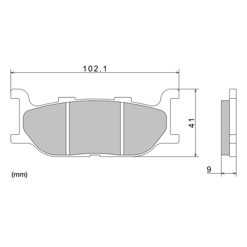 Kočione pločice NISSIN polumetalne 102,1x41x9 mm 2 kom