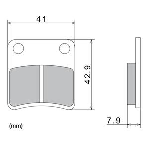 Kočione pločice NISSIN polumetalne 41x42.9x7.9 mm 2 kom
