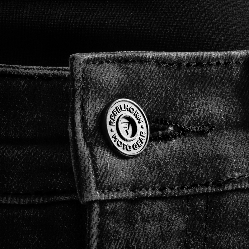 Rebelhorn klasične jednoslojne motociklističke traperice isprano crne