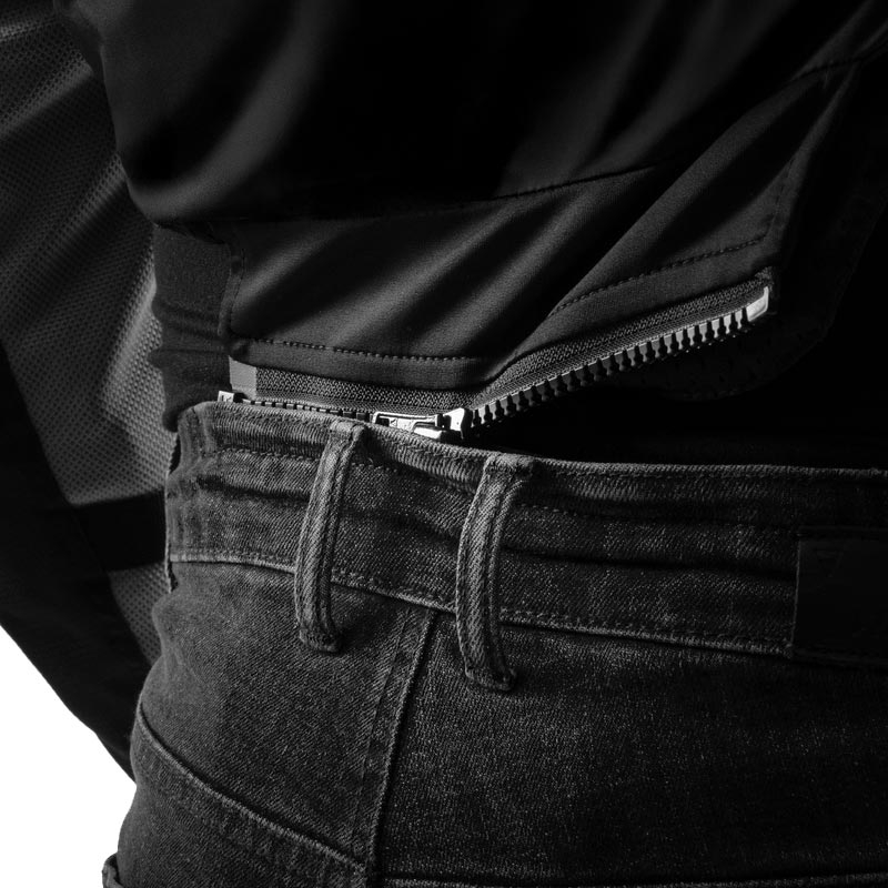 Rebelhorn klasične jednoslojne bajkerske traperice isprane crne boje