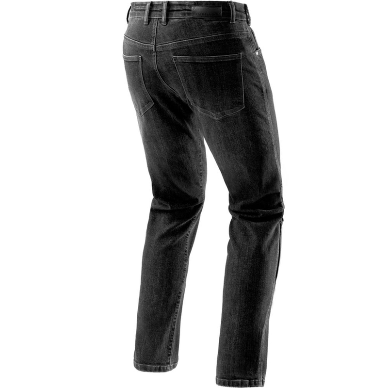 Rebelhorn klasične jednoslojne ekstra kratke motociklističke traperice isprane crne boje