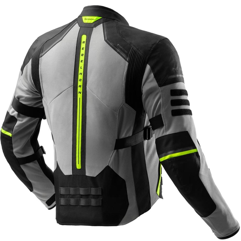 Rebelhorn Scandal 3 motociklistička jakna crno-sivo-fluo žuta
