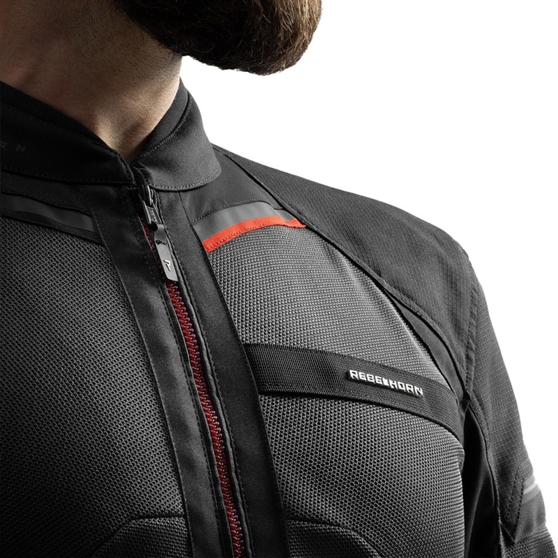 Rebelhorn Scandal 3 motociklistička jakna tamno sivo-crno-crvena