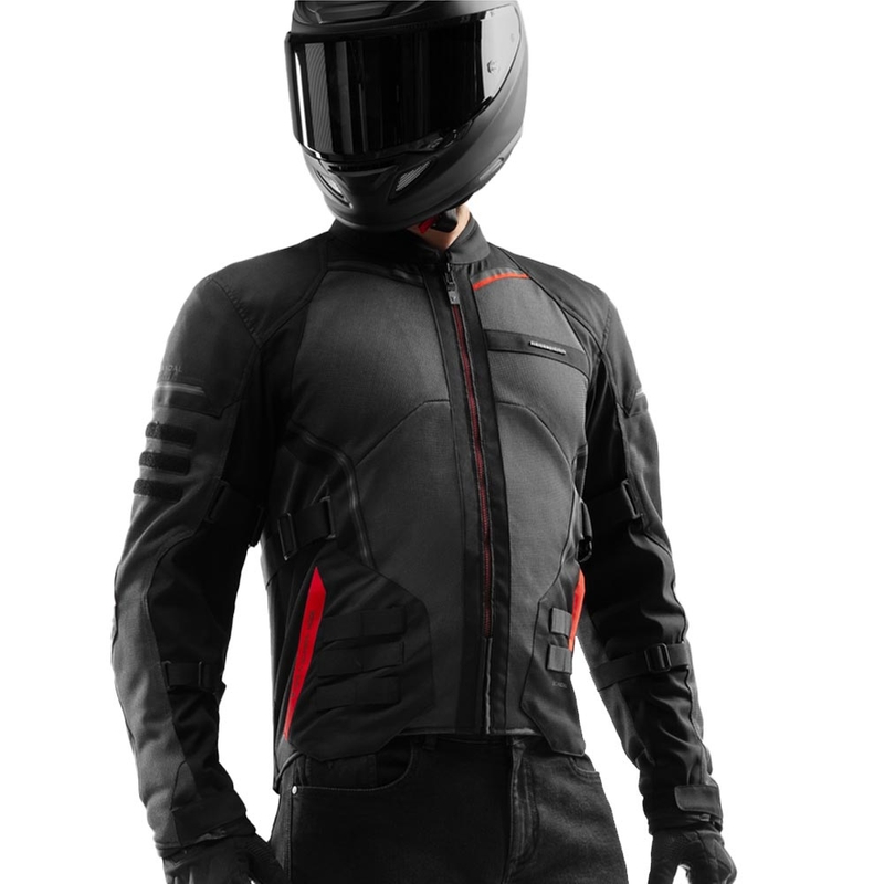 Rebelhorn Scandal 3 motociklistička jakna tamno sivo-crno-crvena